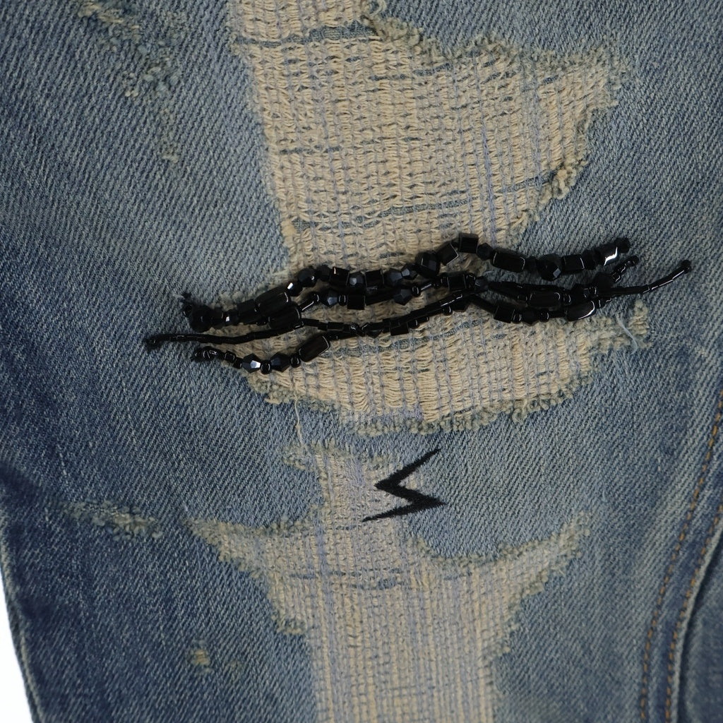 UNDERCOVER(アンダーカバー) 26SS BUT BEAUTIFUL DAMEGED DENIM PANTS バットビューティフル ダメージ加工 デニムパンツ インディゴ UC1F4503-1