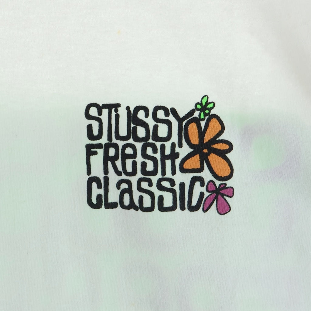 STUSSY(ステューシー) 90S OLD FRESH CLASSIC オールド フレッシュクラシック 紺タグ クルーネック半袖Tシャツ カットソー ホワイト