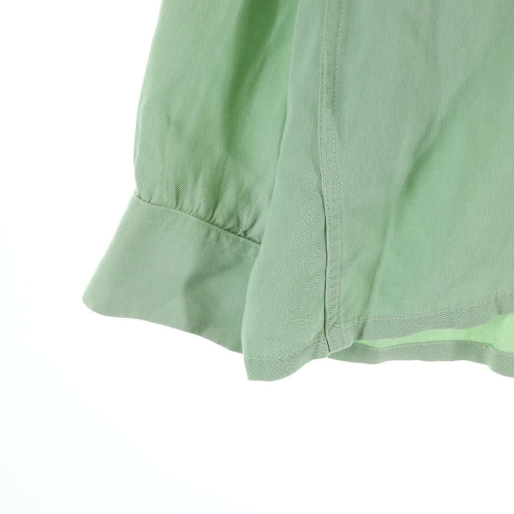 VINTAGE(ヴィンテージ) 50S VINTAGE SEA ISLAND ヴィンテージ シーアイランド レーヨンギャバジン オープンカラー長袖シャツ ライトグリーン