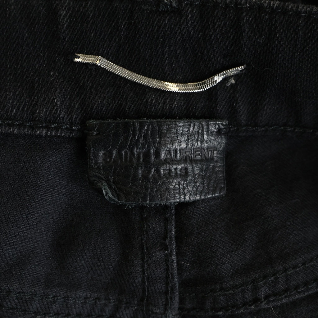 SAINT LAURENT PARIS(サンローランパリ) 18SS D02 M/SK-LW コットン スキニーデニムパンツ ブラック 525173 YG869