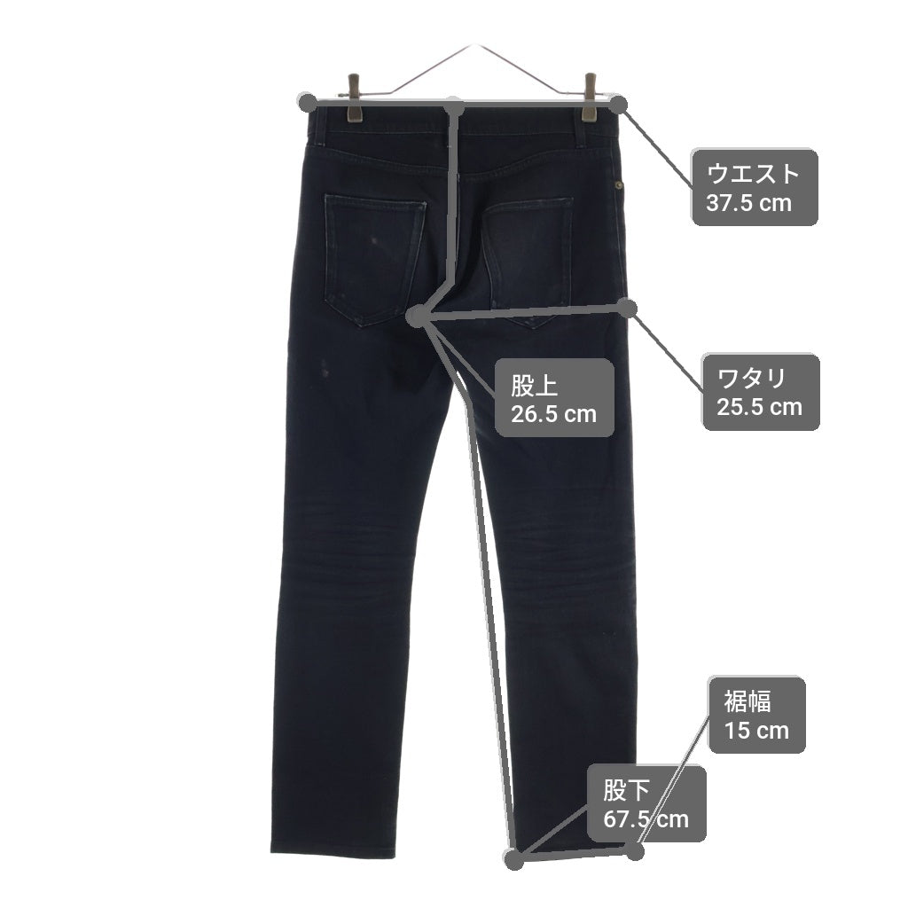 SAINT LAURENT PARIS(サンローランパリ) 18SS D02 M/SK-LW コットン スキニーデニムパンツ ブラック 525173 YG869