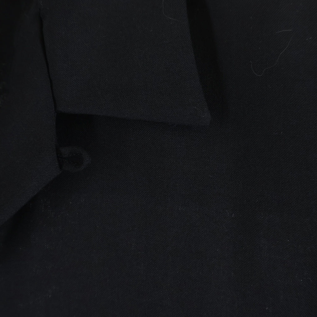 COOTIE PRODUCTIONS(クーティー プロダクションズ) T/W Open Collar L/S Shirt ツイル オープンカラー長袖シャツ ブラック CTE-24A402-PLAIN