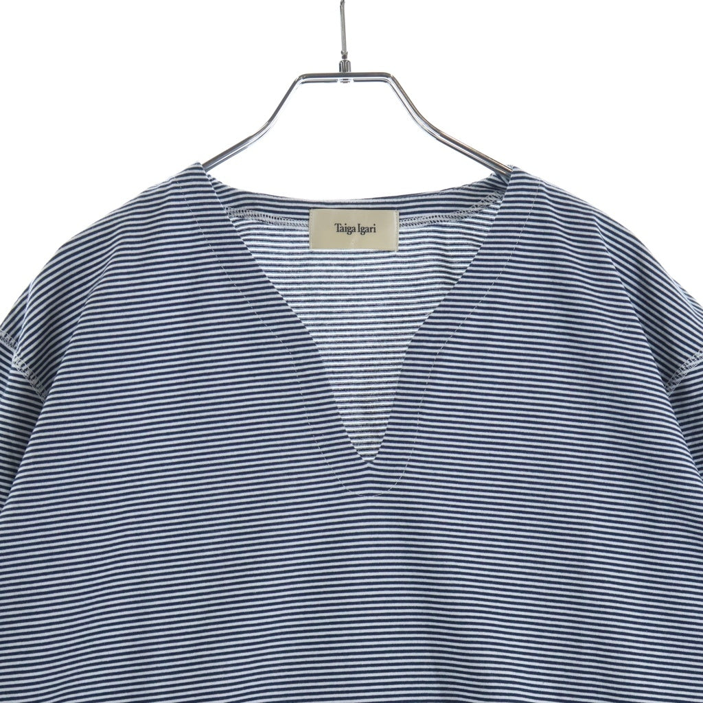 NO BRAND(ノーブランド) TAIGA IGARI タイガイガリ 25SS Border L/S T-shirt ボーダー 長袖Tシャツ カットソー ネイビー TI058022
