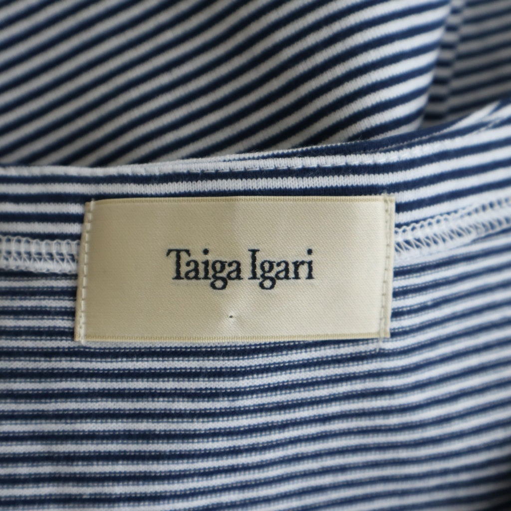 NO BRAND(ノーブランド) TAIGA IGARI タイガイガリ 25SS Border L/S T-shirt ボーダー 長袖Tシャツ カットソー ネイビー TI058022
