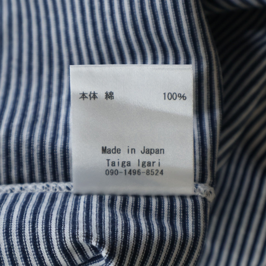 NO BRAND(ノーブランド) TAIGA IGARI タイガイガリ 25SS Border L/S T-shirt ボーダー 長袖Tシャツ カットソー ネイビー TI058022