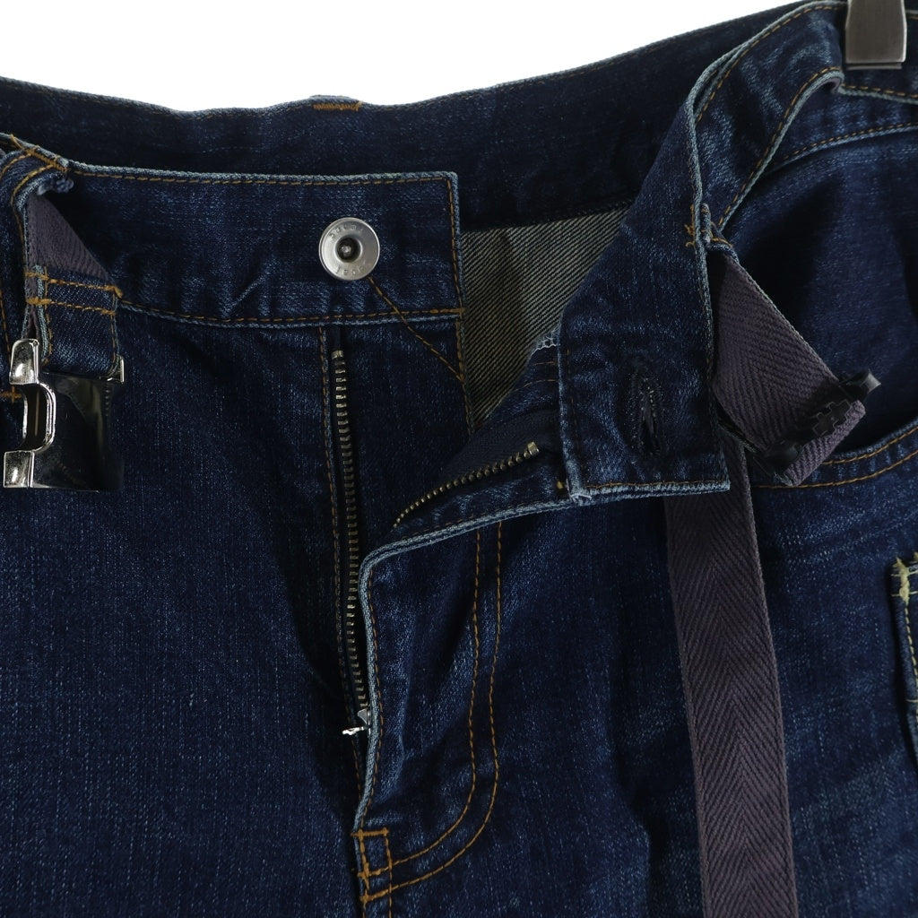 Sacai(サカイ) 25AW DENIM PANTS マルチポケット ジップフライ ベルテッドデニムパンツ インディゴ 25-03756M