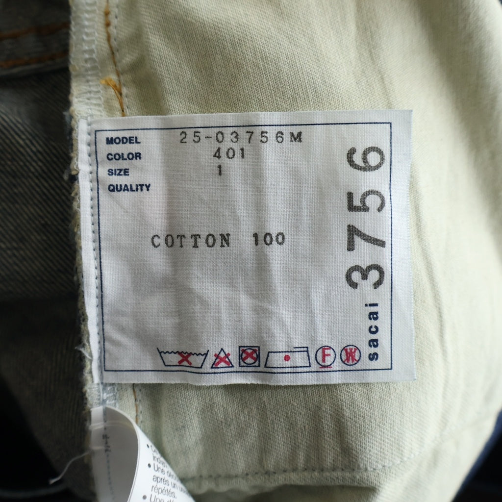 Sacai(サカイ) 25AW DENIM PANTS マルチポケット ジップフライ ベルテッドデニムパンツ インディゴ 25-03756M