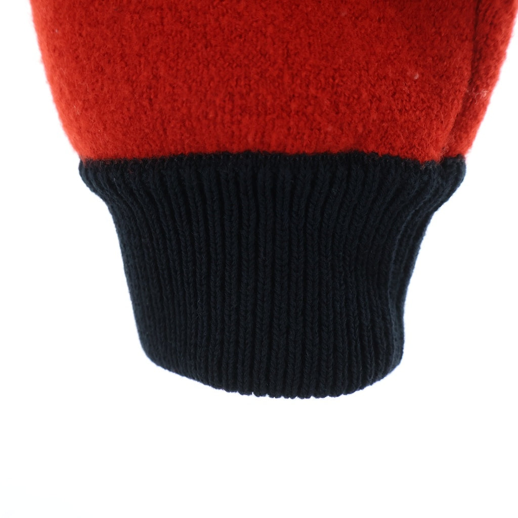 CELINE(セリーヌ) 19AW TEDDY CARDIGAN テディ ナポレオン コットンウール カーディガン レッド/ネイビー 2A119370D