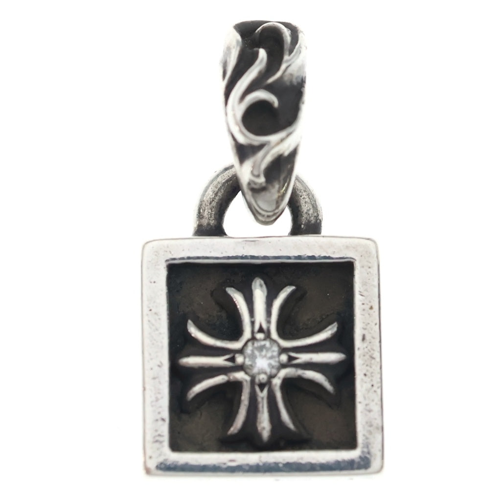 CHROME HEARTS(クロムハーツ) FRAMED CH PLUS 1DIA フレームドCHプラス 1ダイヤ ペンダントトップ シルバー