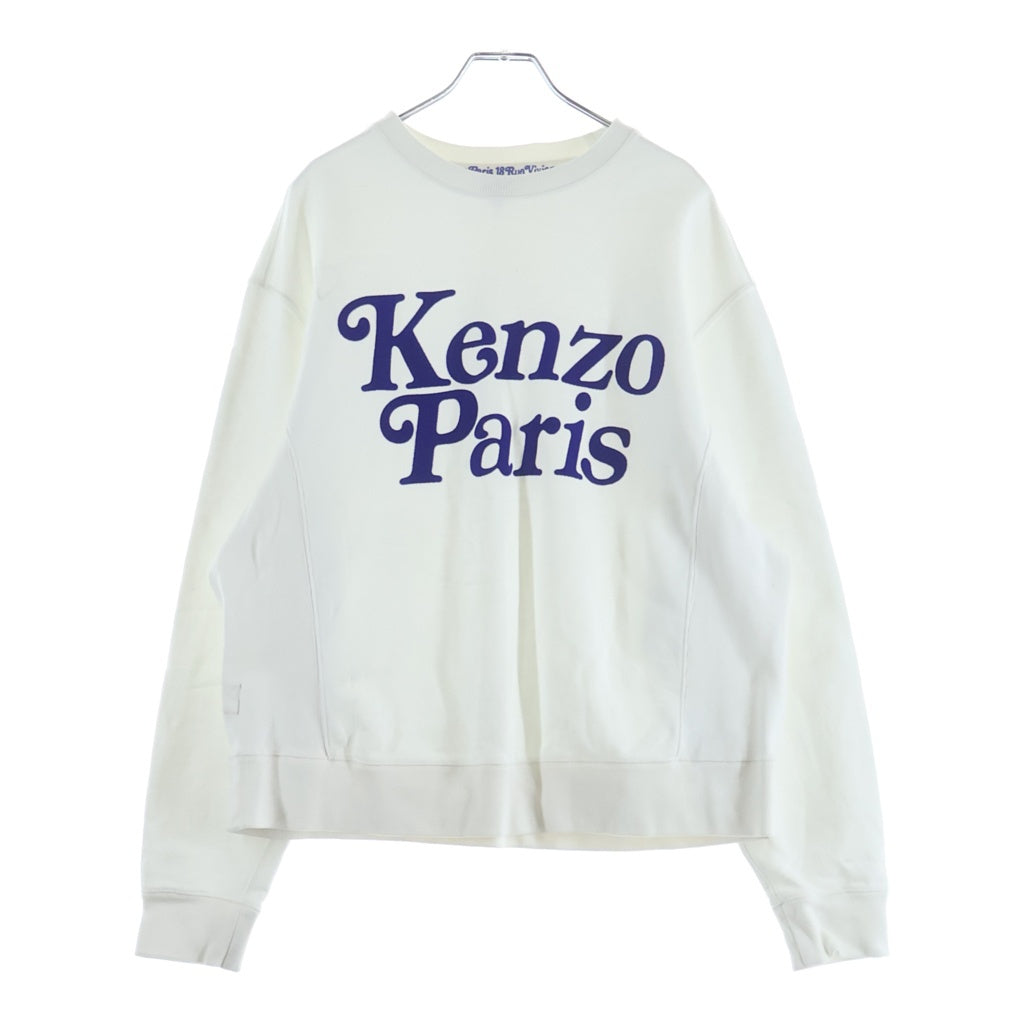 KENZO(ケンゾー) ×VERDY CLASSIC SWEAT ヴェルディ フロックロゴ プリント クルーネックスウェット トレーナー ホワイト FE55SW1464MG