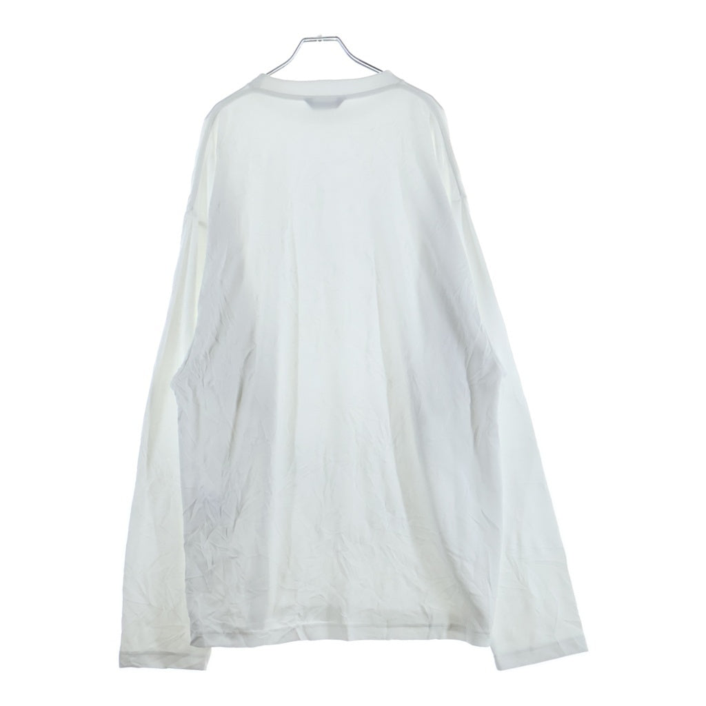 BALENCIAGA(バレンシアガ) ポリエステル ロゴエンブロイダリー スポーツ クルーネック長袖Tシャツ カットソー ホワイト 657093 TKV24