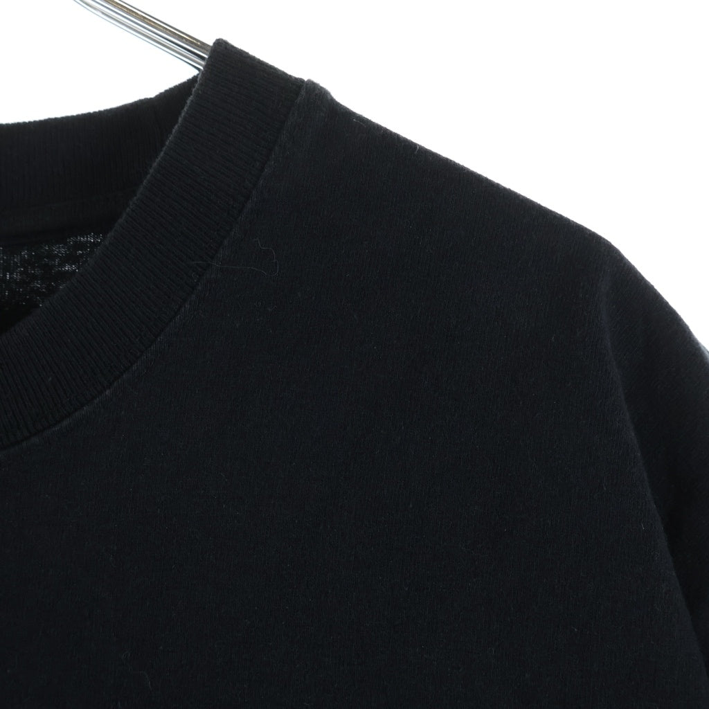 VETEMENTS(ヴェトモン) 20SS フロントロゴプリント バーコードパッチワーク クルーネック半袖Tシャツ カットソー ブラック SS20TR304