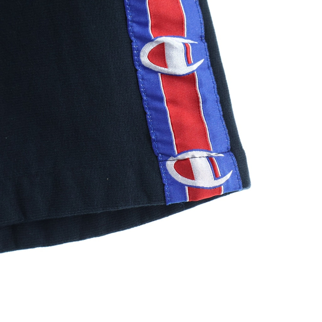 VETEMENTS(ヴェトモン) 17SS ×CHAMPION SIDETAPE LOGO SKIRT チャンピオン サイドテープロゴ スカート スウェットショーツ レディース ブラック WSS17CH10