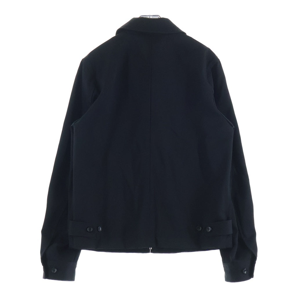 COMME des GARCONS CDG(コムデギャルソン シーディージー) AD2025 Wool Gabardine Jacket ウールギャバジン ジップアップジャケット ブラック SZ-J042