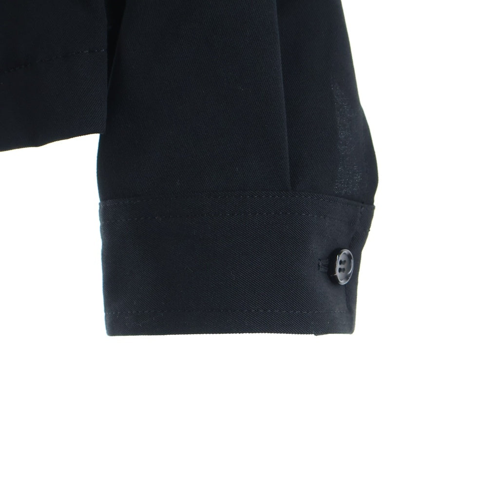 COMME des GARCONS CDG(コムデギャルソン シーディージー) AD2025 Wool Gabardine Jacket ウールギャバジン ジップアップジャケット ブラック SZ-J042