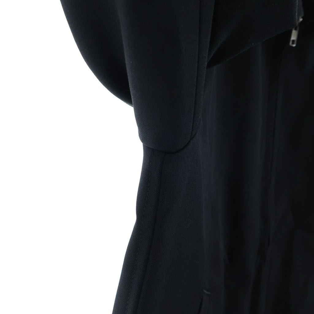 COMME des GARCONS CDG(コムデギャルソン シーディージー) AD2025 Wool Gabardine Jacket ウールギャバジン ジップアップジャケット ブラック SZ-J042