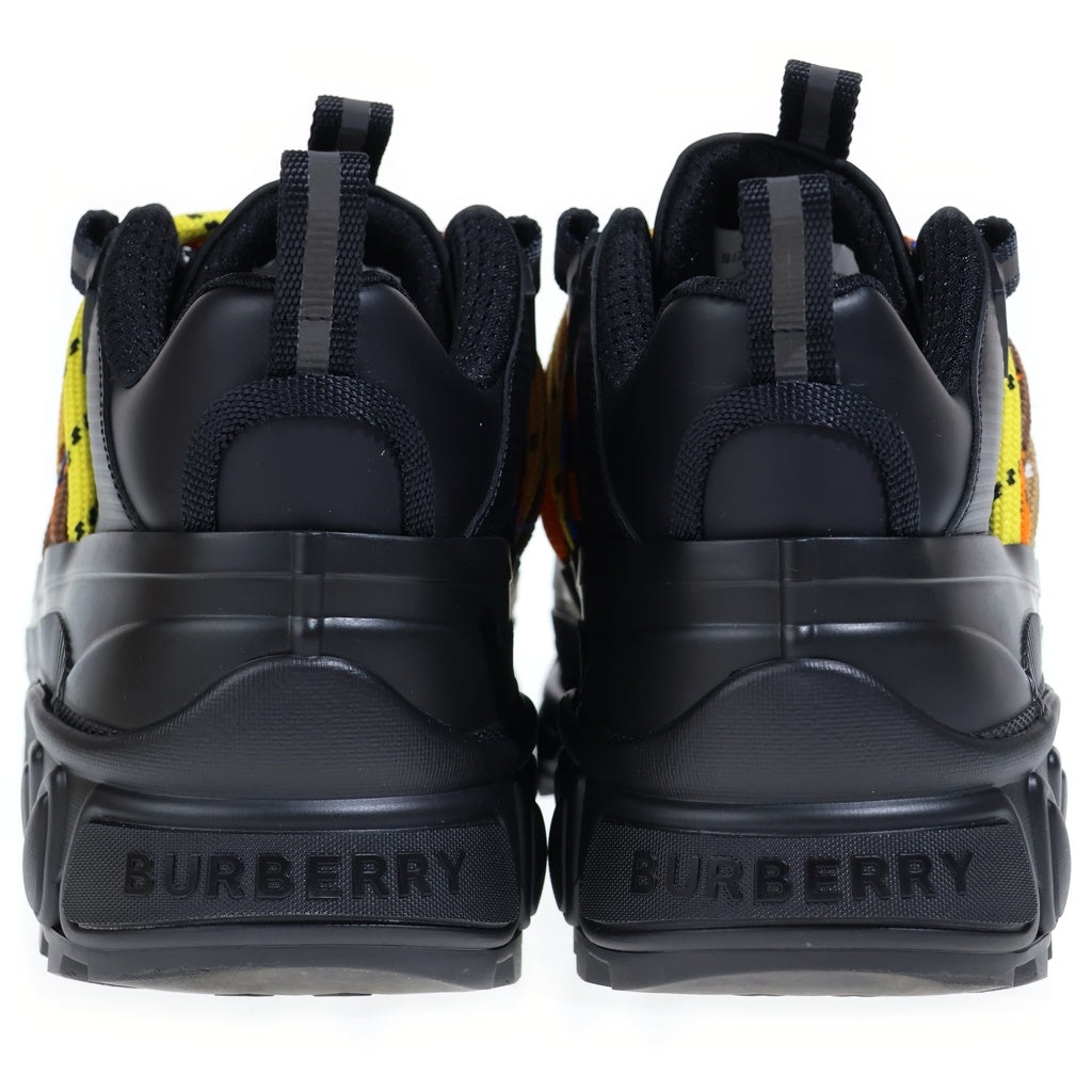 BURBERRY(バーバリー) ARTHUR BLACK LEATHER NYLON アーサーブラック レザーナイロン ローカットスニーカー ブラック/マルチ 80590321