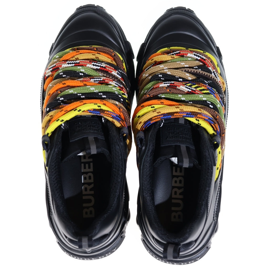 BURBERRY(バーバリー) ARTHUR BLACK LEATHER NYLON アーサーブラック レザーナイロン ローカットスニーカー ブラック/マルチ 80590321
