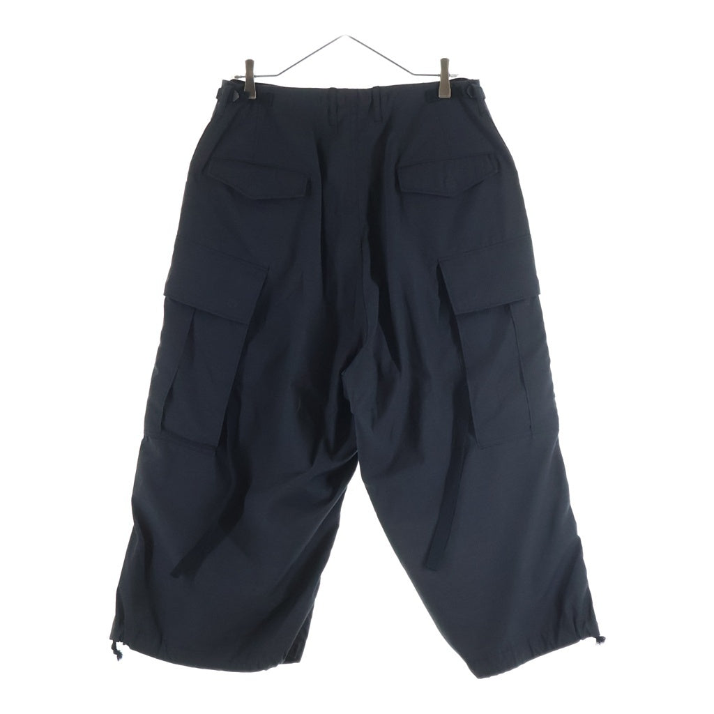 NO BRAND(ノーブランド) SOUMO ソウモ CARGO TROUSERS テトロン カーゴ クロップドパンツ ブラック 10-SP-003-EC