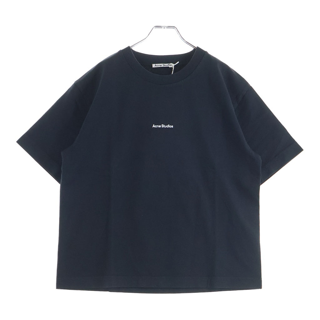 Acne Studios(アクネ ストゥディオズ) SHORT SLEEVE T-SHIRT ロゴプリント レギュラーフィット ショートスリーブ クルーネック半袖Tシャツカットソー ブラック AL0135 FN-WN-TSHI000196 レディース