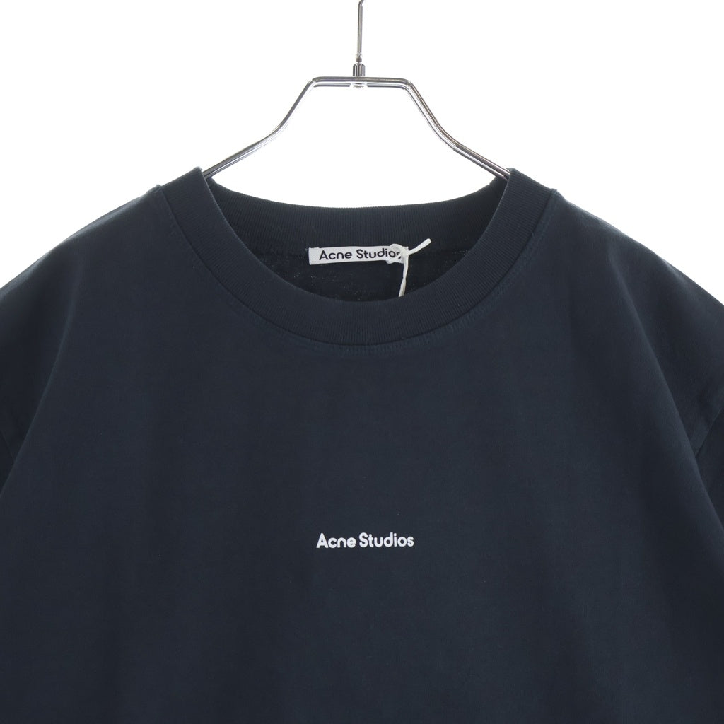 Acne Studios(アクネ ストゥディオズ) SHORT SLEEVE T-SHIRT ロゴプリント レギュラーフィット ショートスリーブ クルーネック半袖Tシャツカットソー ブラック AL0135 FN-WN-TSHI000196 レディース