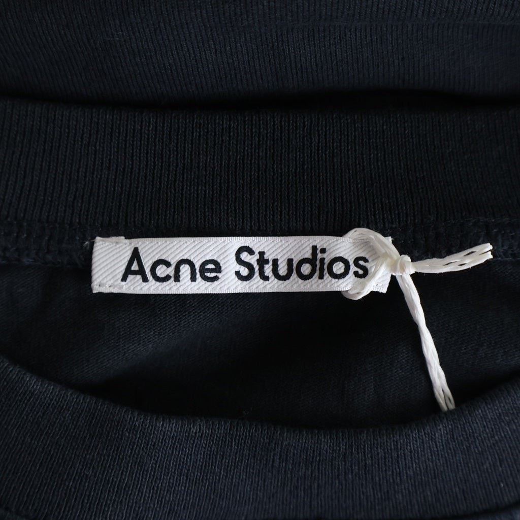 Acne Studios(アクネ ストゥディオズ) SHORT SLEEVE T-SHIRT ロゴプリント レギュラーフィット ショートスリーブ クルーネック半袖Tシャツカットソー ブラック AL0135 FN-WN-TSHI000196 レディース
