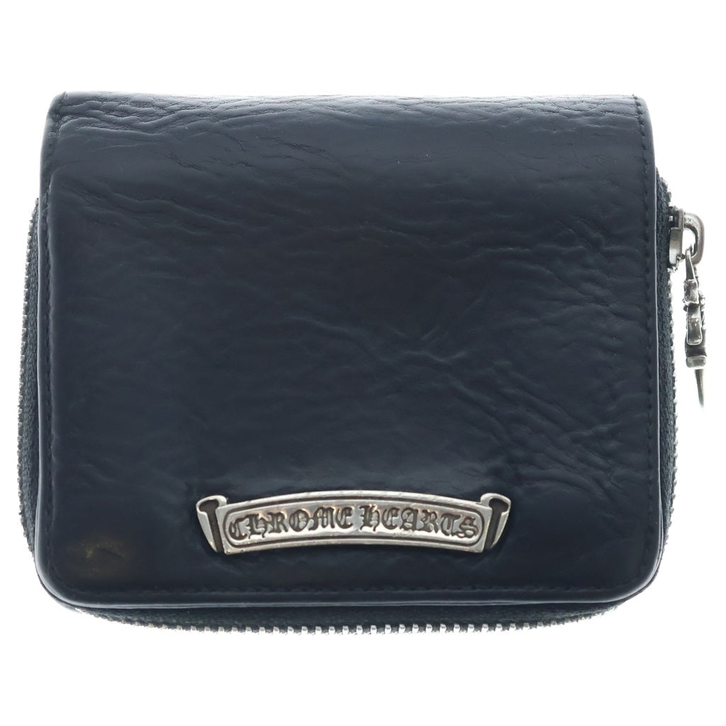 CHROME HEARTS(クロムハーツ) SQ ZIP BILL スクエアジップビル レザーウォレット 財布 ブラック