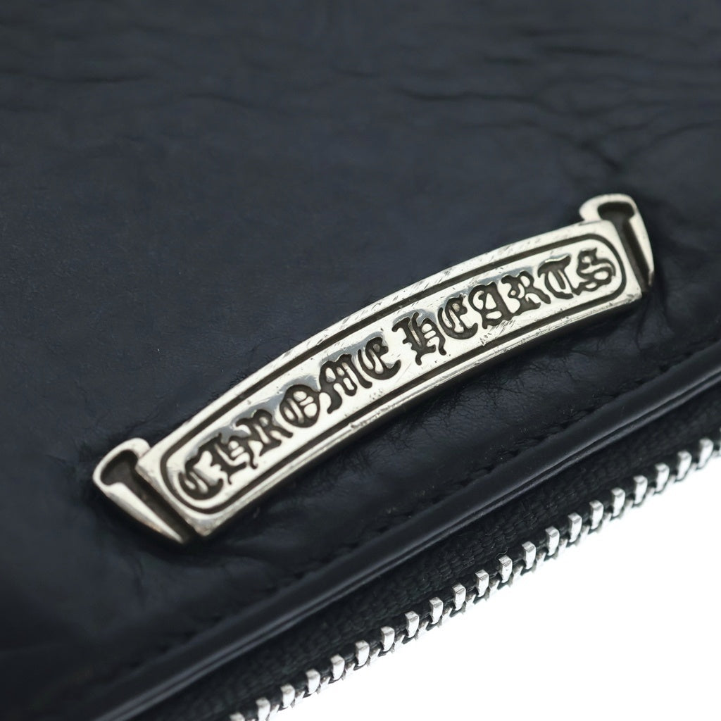 CHROME HEARTS(クロムハーツ) SQ ZIP BILL スクエアジップビル レザーウォレット 財布 ブラック