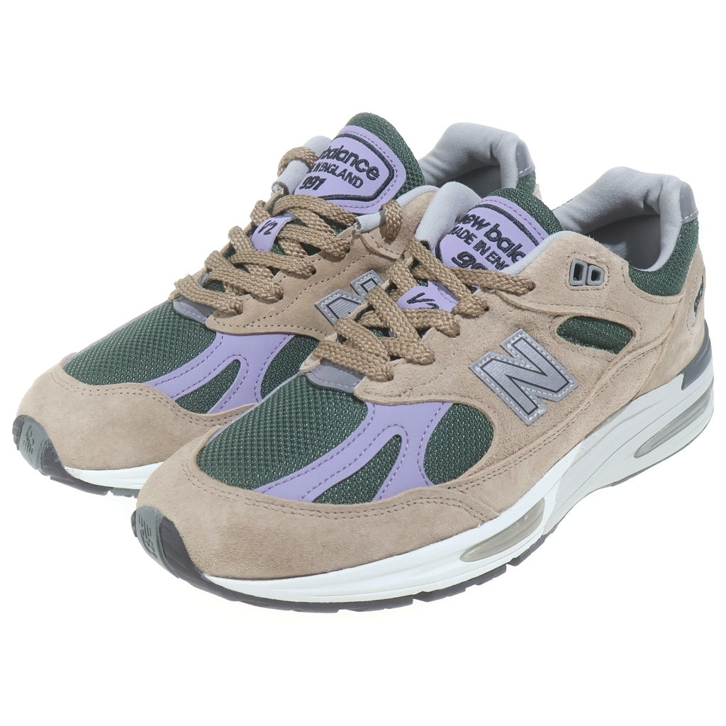 New Balance(ニューバランス) U991DL2 UK製 スエード メッシュ ローカットスニーカー ブラウン/グリーン US9.5/27.5cm