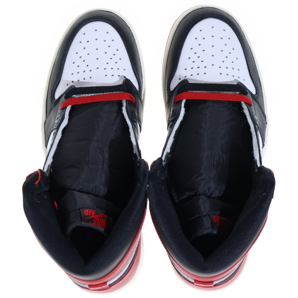 NIKE(ナイキ) AIR JORDAN 1 RETRO HIGH OG BLACK TOE REIMAGINED エアジョーダン1 ブラックトゥリイマジンド つま黒 ハイカットスニーカー US9.5/27.5cm DZ5485-106