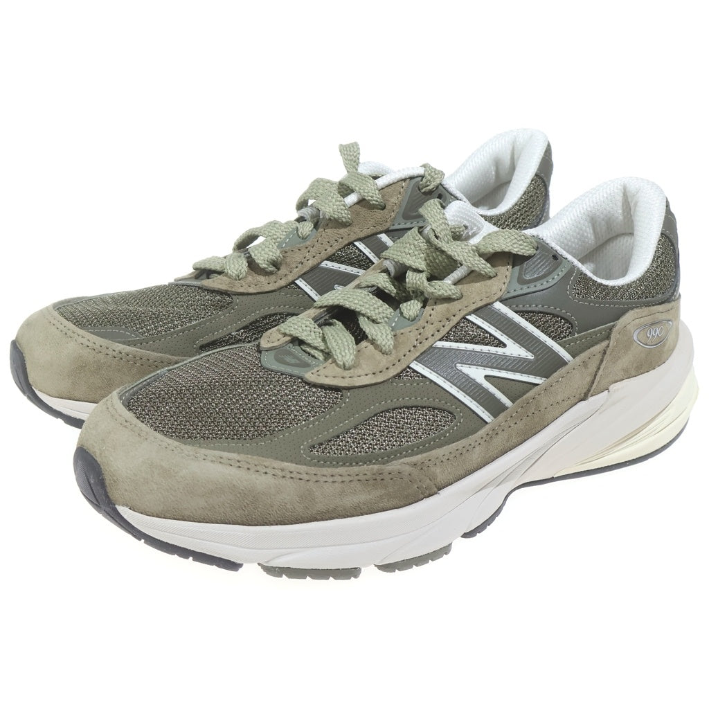 New Balance(ニューバランス) U990TB6 USA製 スエード メッシュ ローカットスニーカー カーキ US9/27cm