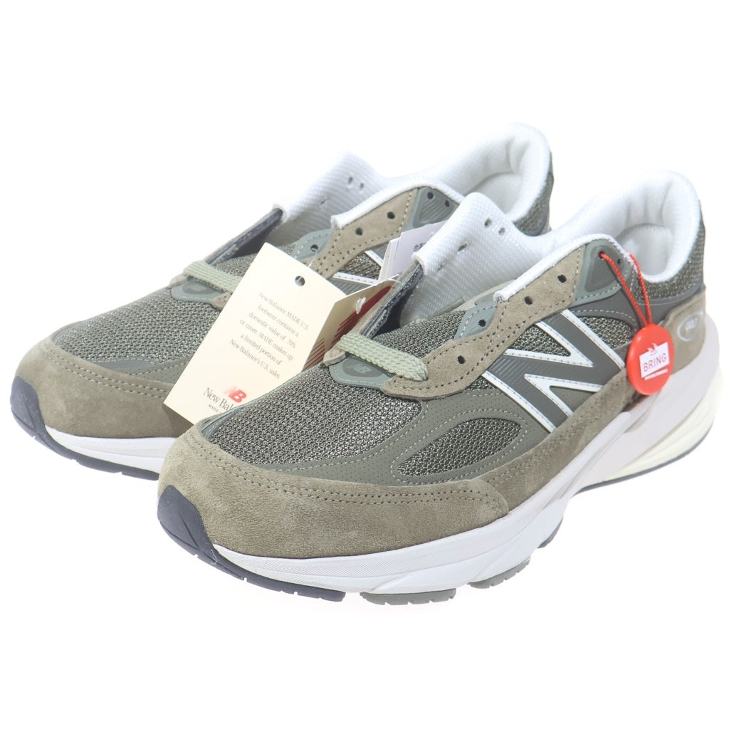 New Balance(ニューバランス) U990TB6 USA製 スエード メッシュ ローカットスニーカー カーキ US9.5/27.5cm