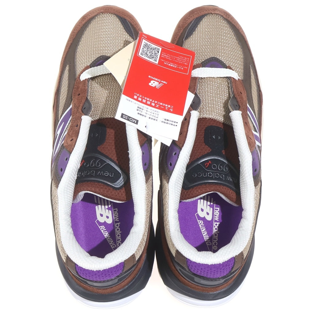 New Balance(ニューバランス) U990OP6 USA製 スエードメッシュ ローカットスニーカー ブラウン/パープル US9.5/27.5cm
