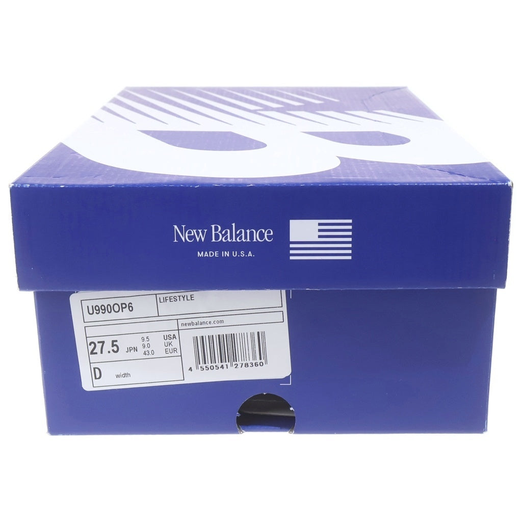 New Balance(ニューバランス) U990OP6 USA製 スエードメッシュ ローカットスニーカー ブラウン/パープル US9.5/27.5cm