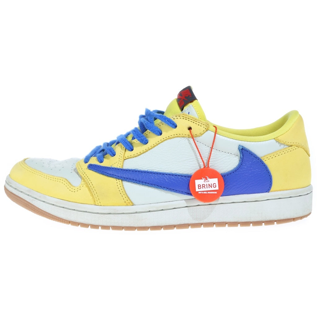 NIKE(ナイキ) ×TRAVIS SCOTT WMNS AIR JORDAN 1 RETRO OG Canary トラヴィススコット ウィメンズ エアジョーダン1 カナリー ローカットスニーカー US12.5/29.5cm DZ4137-700