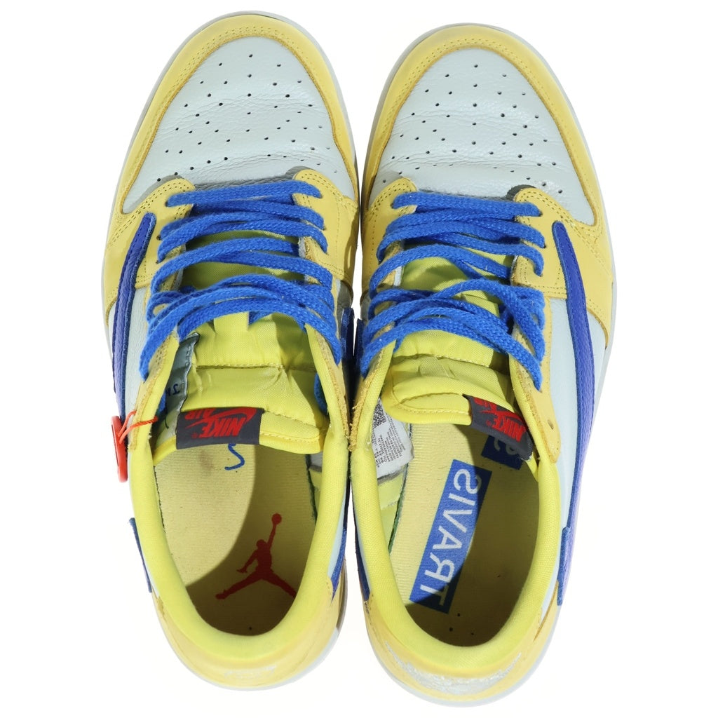NIKE(ナイキ) ×TRAVIS SCOTT WMNS AIR JORDAN 1 RETRO OG Canary トラヴィススコット ウィメンズ エアジョーダン1 カナリー ローカットスニーカー US12.5/29.5cm DZ4137-700