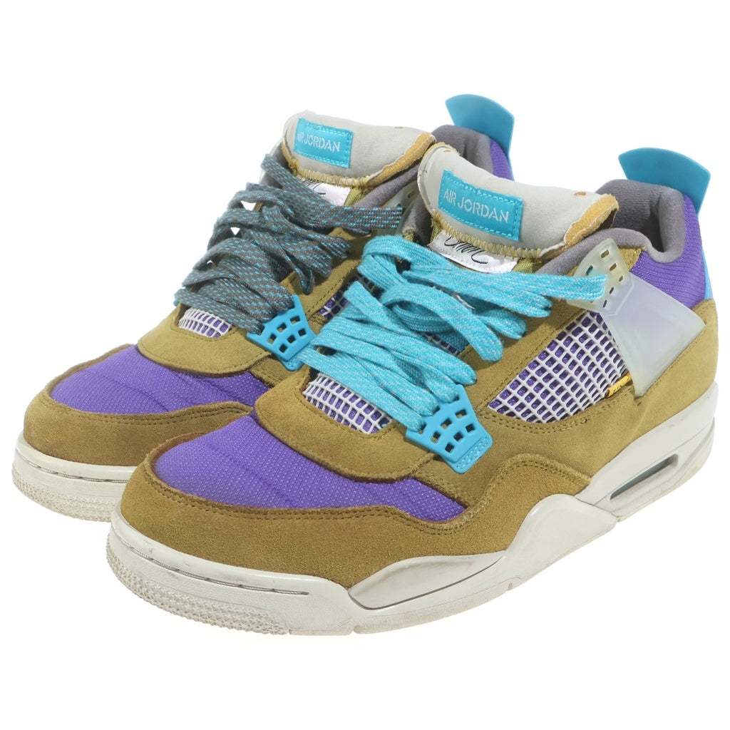 NIKE(ナイキ) ×UNION AIR JORDAN 4 SP DESERT MOSS ユニオン エアジョーダン4 デザートモス ローカットスニーカー カーキ/パープル US11/29cm DJ5718-300