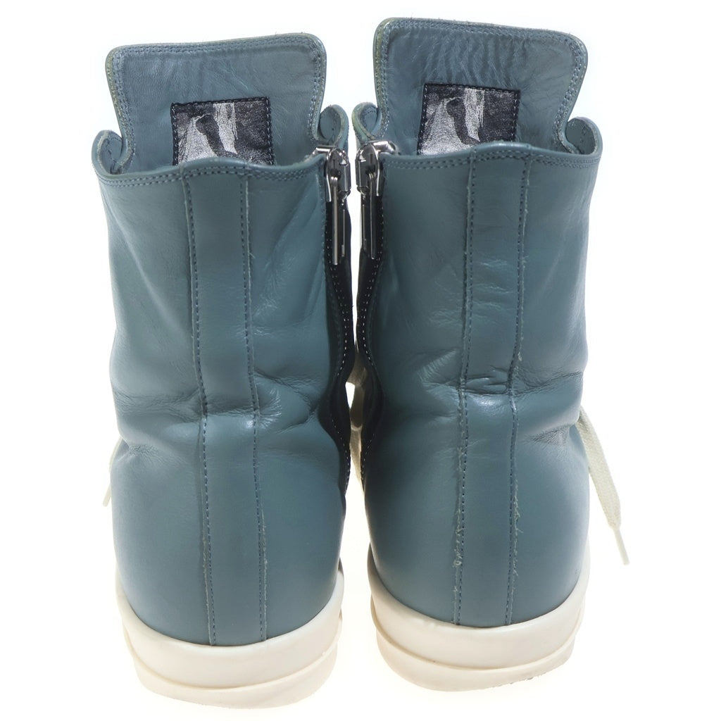 Rick Owens リックオウエンス HOLLYWOOD SNEAKERS RAMONES ハリウッドスニーカー ラーモンズ ハイカットレザースニーカー グリーン RU01E5890 LCO 6611 Rick Owens(リックオウエンス) HOLLYWOOD SNEAKERS RAMONES ハリウッド