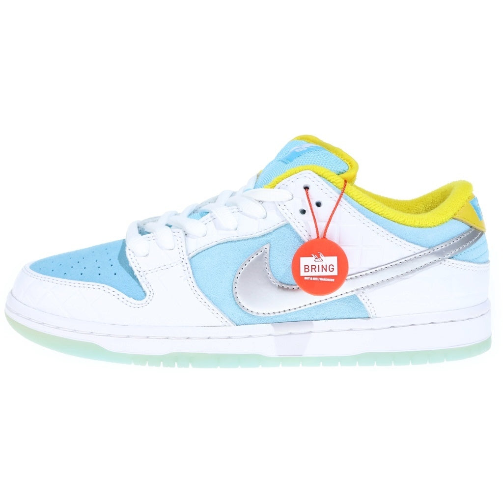 NIKE SB(ナイキエスビー) ×FTC DUNK LOW ダンク ローカットスニーカー ホワイト/ブルー US8.5/26.5cm DH7687-400