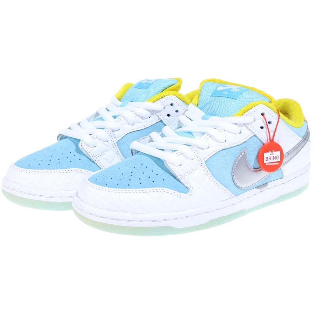 NIKE SB(ナイキエスビー) ×FTC DUNK LOW ダンク ローカットスニーカー ホワイト/ブルー US8.5/26.5cm DH7687-400