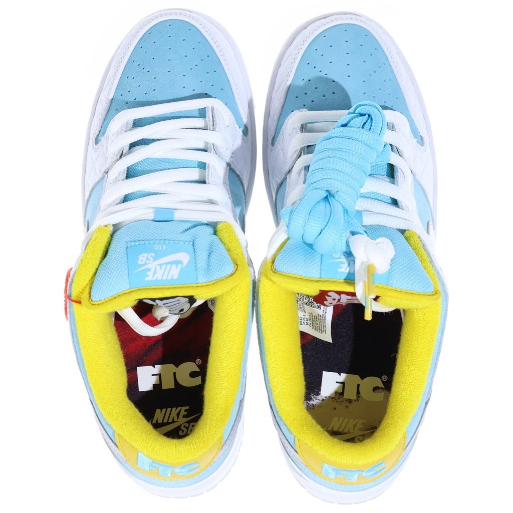 NIKE SB(ナイキエスビー) ×FTC DUNK LOW ダンク ローカットスニーカー ホワイト/ブルー US8.5/26.5cm DH7687-400