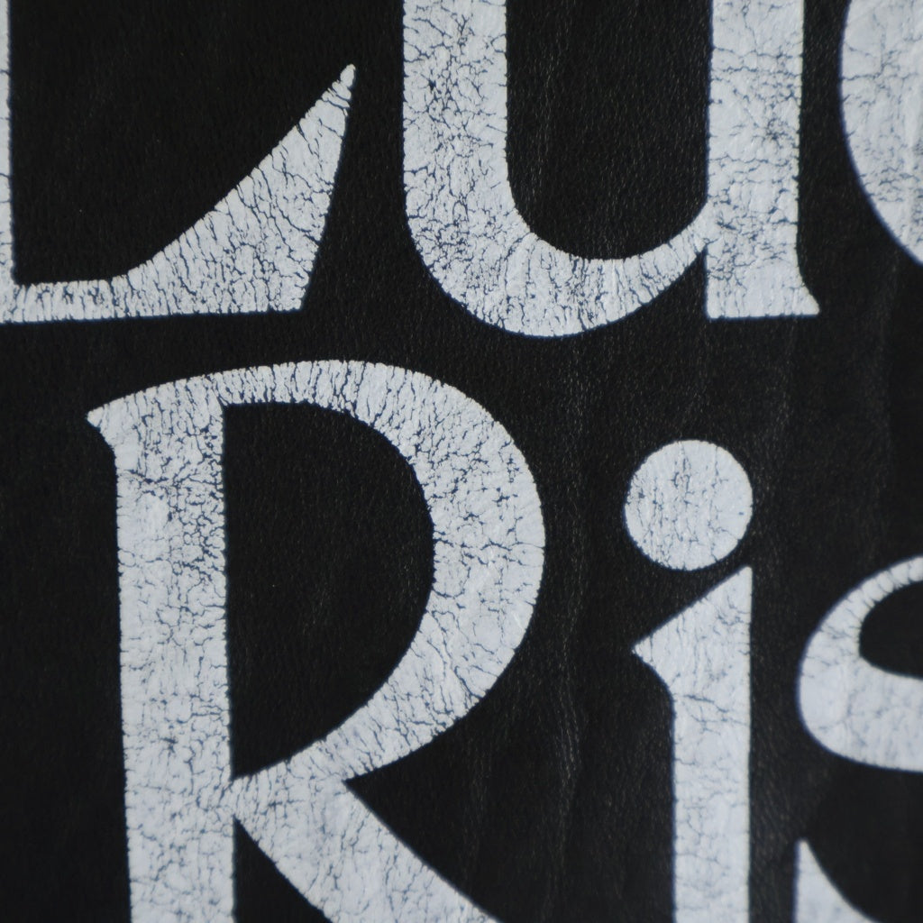 HYSTERIC GLAMOUR(ヒステリックグラマー) 15SS ×LEWIS LEATHERS LIGHTNING ルイスレザー ライトニング ロゴスタッズパッチ レザー ダブルライダースジャケット ブラック 0151LB01