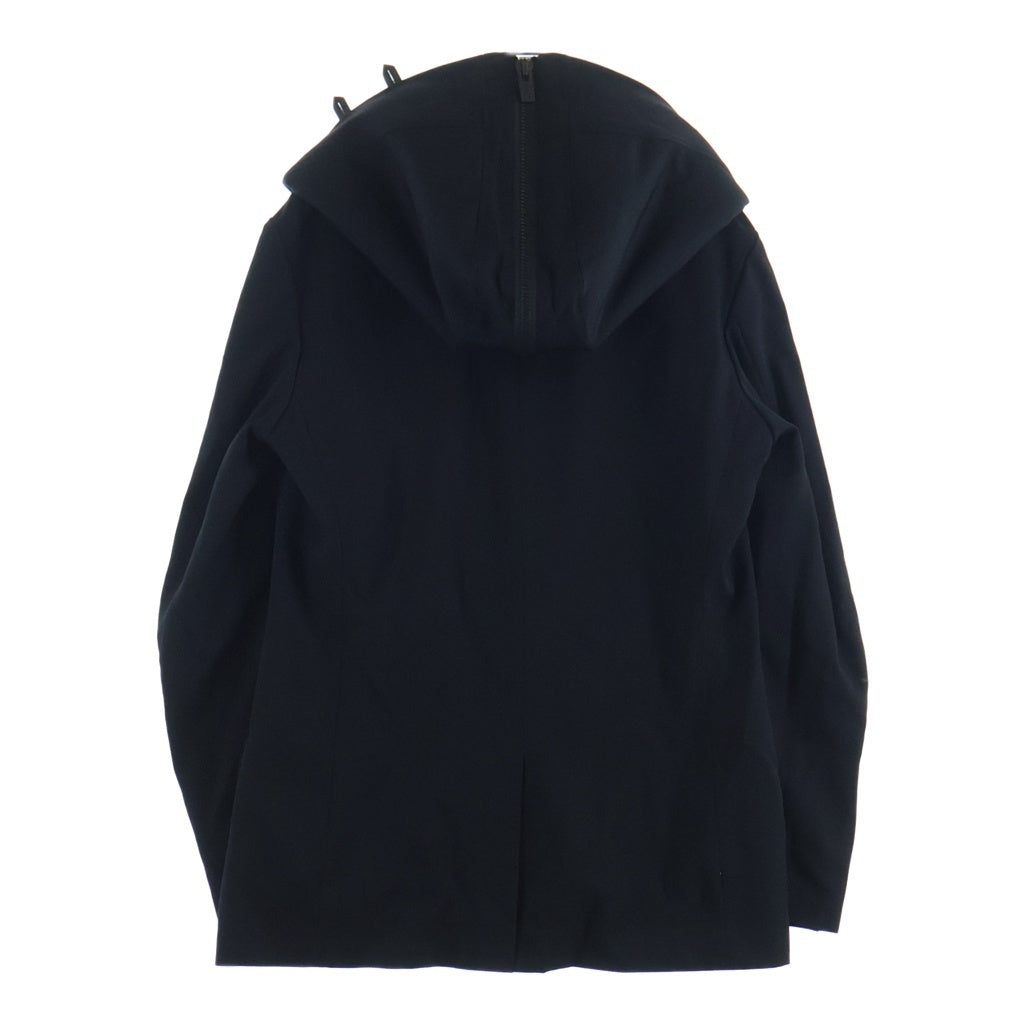 Yohji Yamamoto POUR HOMME(ヨウジヤマモト プールオム) 21AW ウールギャバジン ボアフード 3WAY ジャケット ブラック HX-J17-100
