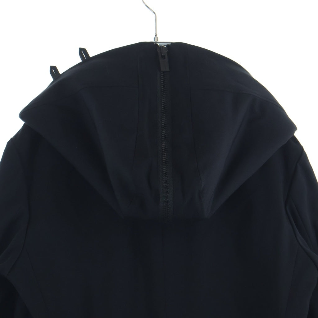 Yohji Yamamoto POUR HOMME(ヨウジヤマモト プールオム) 21AW ウールギャバジン ボアフード 3WAY ジャケット ブラック HX-J17-100