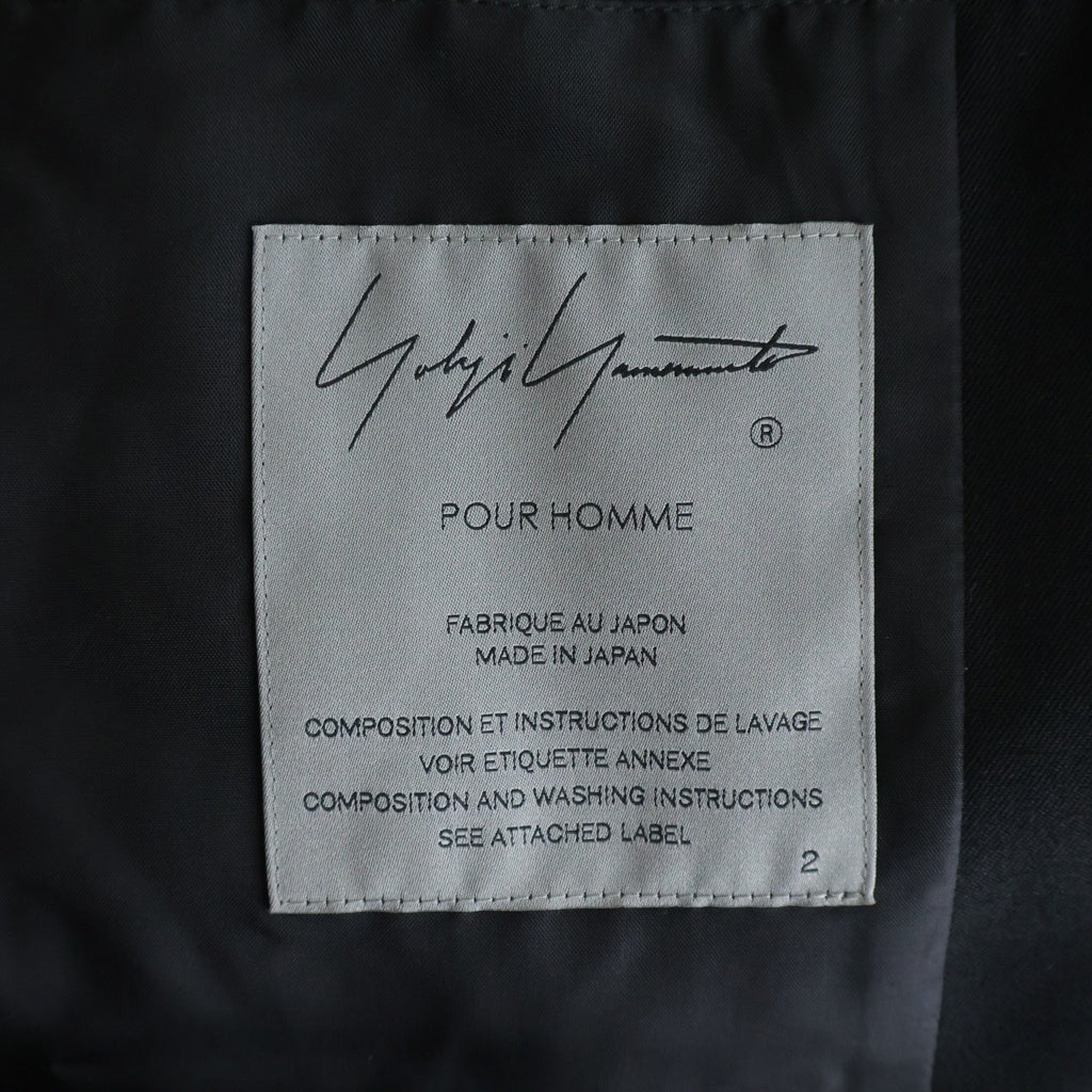 Yohji Yamamoto POUR HOMME(ヨウジヤマモト プールオム) 21AW ウールギャバジン ボアフード 3WAY ジャケット ブラック HX-J17-100