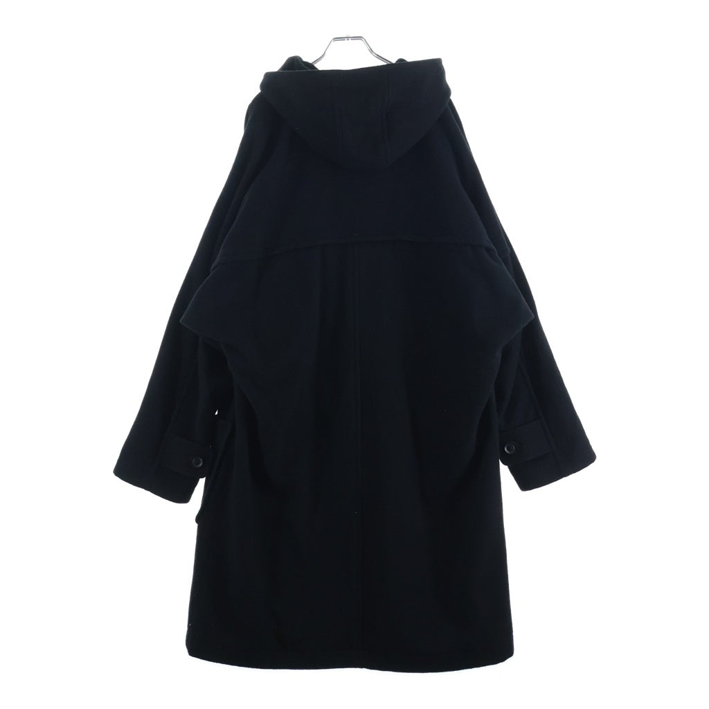 Yohji Yamamoto POUR HOMME(ヨウジヤマモト プールオム) 19AW 4B ウール ダブルフーデッドコート ブラック HC-C12-108