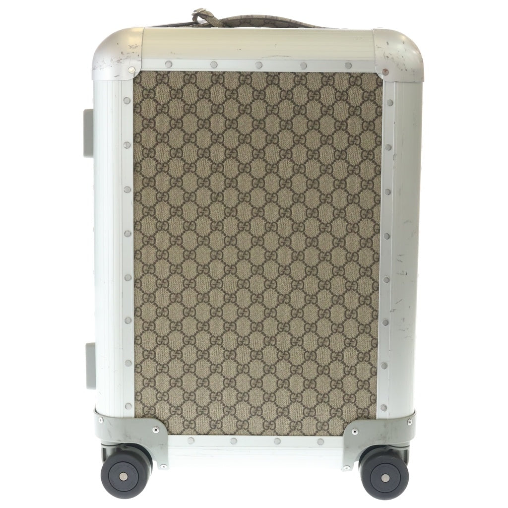 GUCCI(グッチ) キャビン トロリー GGスプリーム スーツケース ベージュ/シルバー 743841 9AACF 8167 レディース