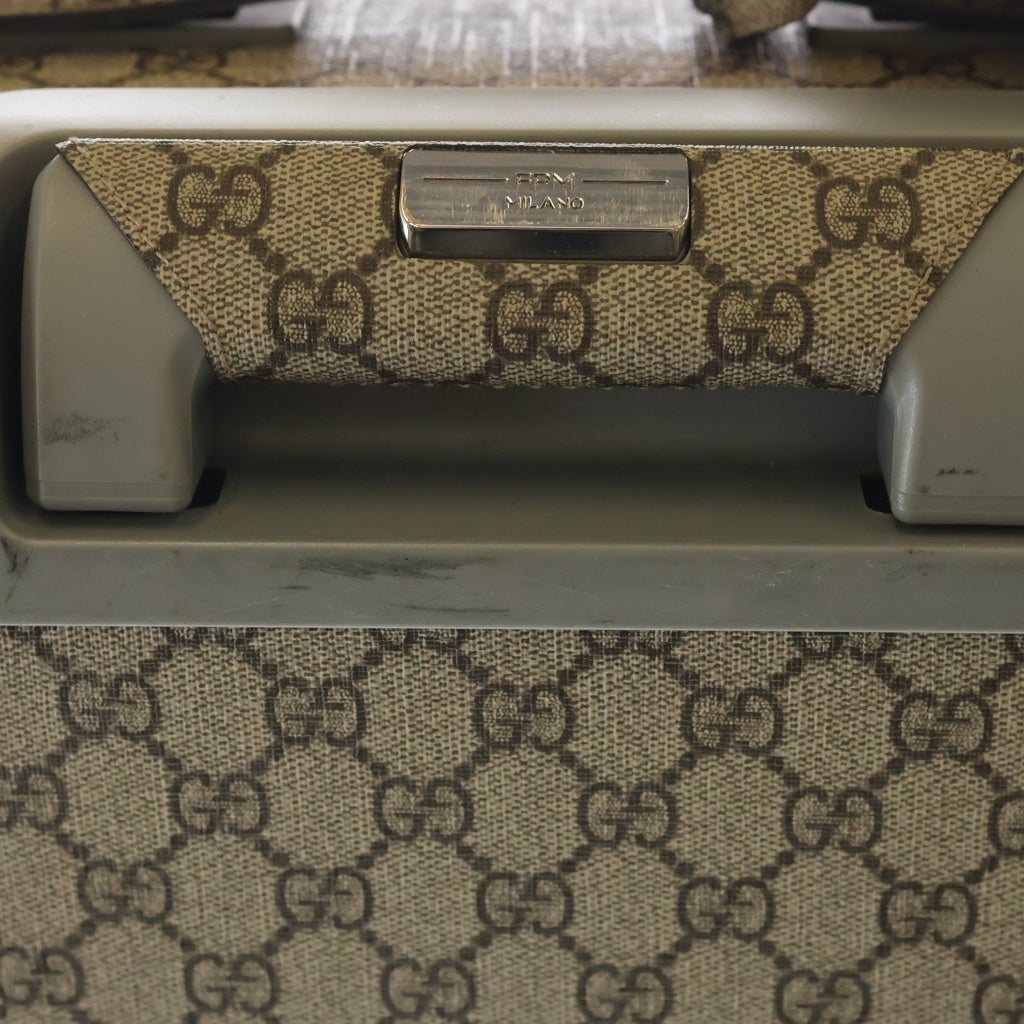 GUCCI(グッチ) キャビン トロリー GGスプリーム スーツケース ベージュ/シルバー 743841 9AACF 8167 レディース