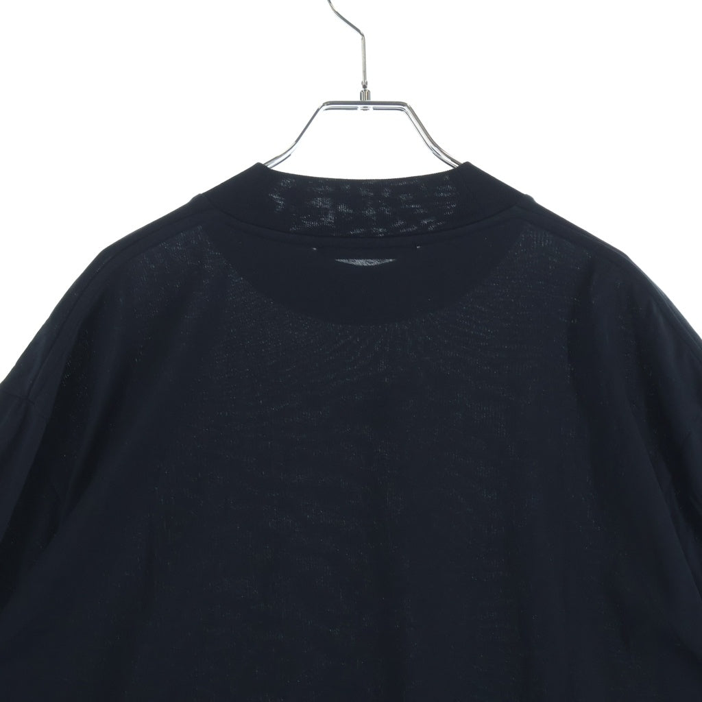 Acne Studios(アクネ ストゥディオズ) Extorr Cotton-Jersey T-Shirt エクストラコットンジャージー モックネック半袖Tシャツ カットソー ブラック FN-MN-TSHI00045