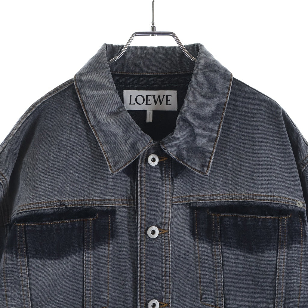 LOEWE(ロエベ) 22AW FADED DENIM JACKET コットン フェードデニムジャケット グレー H526Y50X08